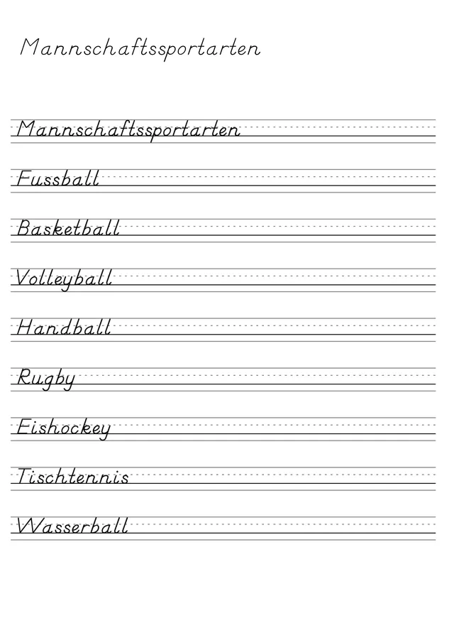 Sportarten